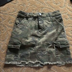 bp Green and Brown Mini Cargo Skirt Casual